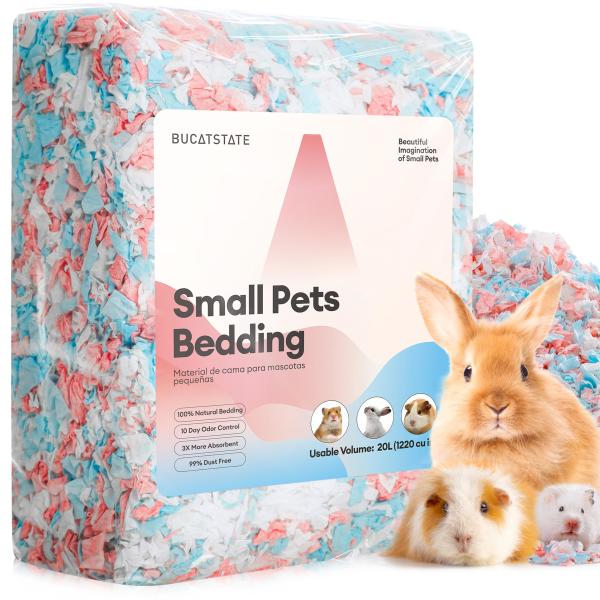 BUCATSTATE ハムスター 床材 紙 無塵【圧縮パッケージ 大容量】ハムスター マット 広葉樹...
