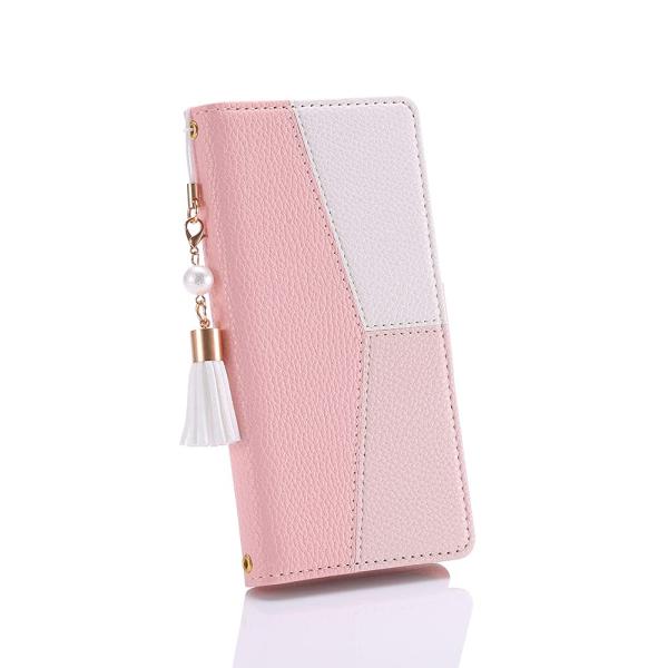 らくらくスマートフォン F-53E 手帳型ケース 可愛い 2025モデル 三つカラー カード収納付き...