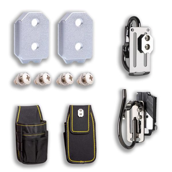 [LVORTX]ワンタッチ工具ホルダー用オス金具【高強度アルミ合金・固定式】セフティ金具 オス金具 ...