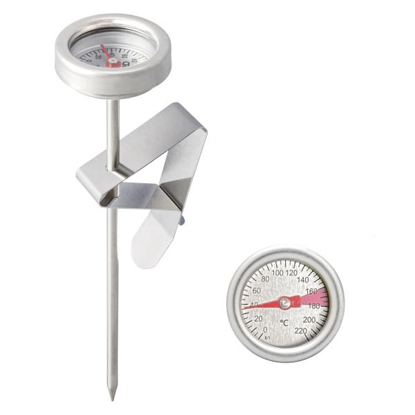 BaraRose 温度計 料理 油 温度計 天ぷら料理用 防水 肉 水温計 キッチンクッキング 油温...