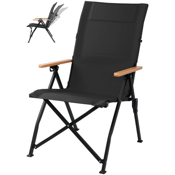 Join Nature アウトドアチェア｜3段階リクライニング式 キャンプ椅子 ハイバック設計｜折り...