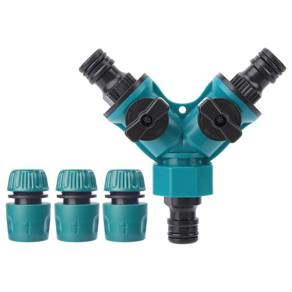 KDSSYFT 散水コネクタ分岐 接続分岐 3個接続ヘッド付き ホース分岐コネクター 蛇口 Y型 散...