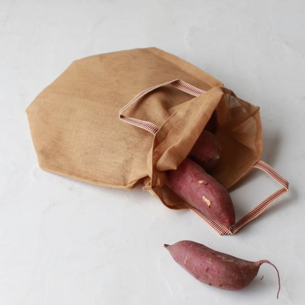 かや野菜袋　（A4）　野菜袋　Ａ４　ベジバッグ　ベジタブルバッグ　保存袋　奈良　エコバッグ　蚊帳　か...