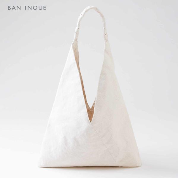 綿麻帆布三角バッグ