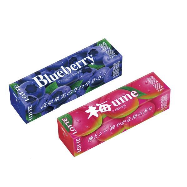ネコポス 送料無料  ★ロッテ　選べるセット (ブルーベリーガム・梅ガム)　各２個+１個(ランダム)...