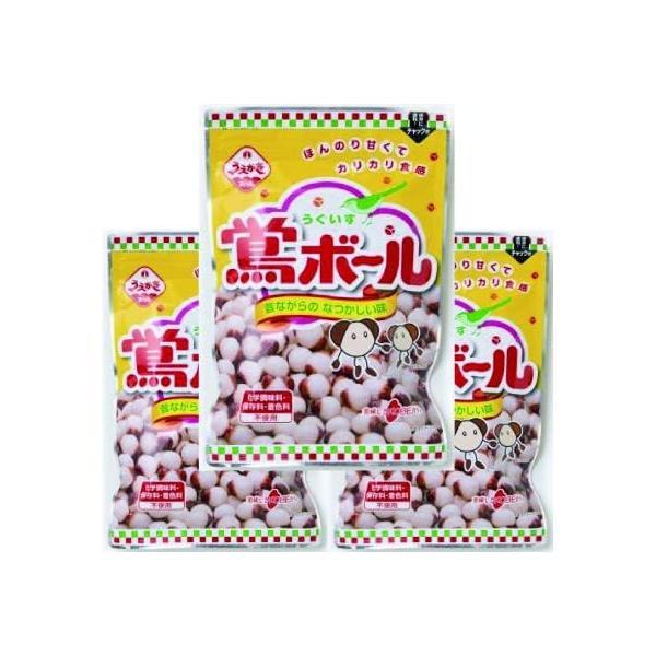 ネコポス無料 植垣米菓 94ｇ 鴬ボール 【3袋セット】 かりんとう風あられ もち米原料 あまから