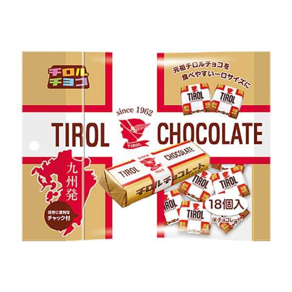 ネコポス発送　正規袋 チロルチョコミルクヌガーパック 18個入 チョコレート 駄菓子 チョコ　490...