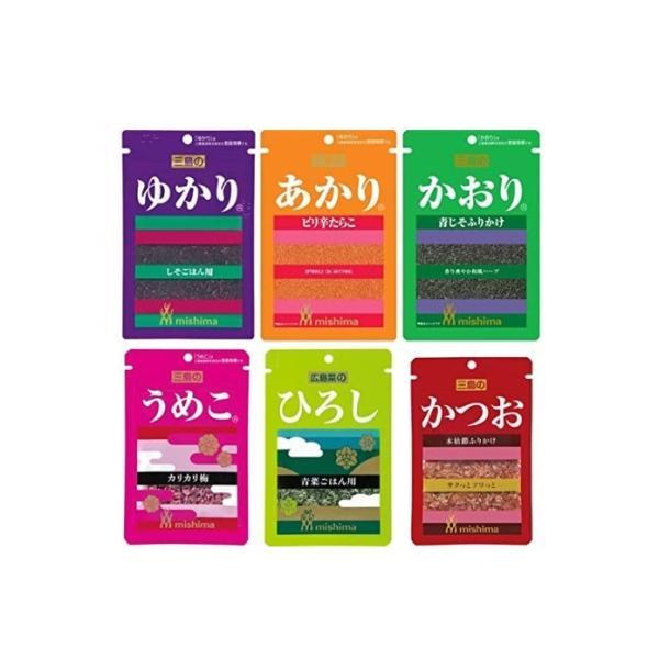 ネコポス送料無料 三島食品 ゆかり6兄弟ふりかけセット ゆかり・あかり・かおり・うめこ・ひろし・かつ...