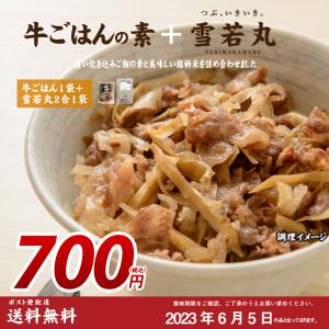 2種から選べる ごはんの素1袋＋雪若丸2合1袋 賞味期限最短2023年1月19日品