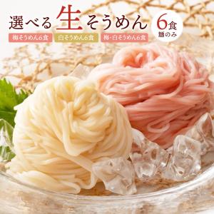 1000円！  夏限定! 3種類から選べる生素麺セット 6食