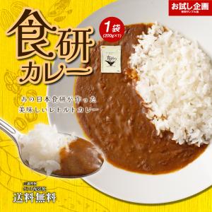 食研カレー 1食(200g×1)　送料無料 日本食研 中辛 レトルトカレー 食べ物 食品 お試し ポイント消化 グルメ 非常食 保存食 洋食 簡単 便利 時短 メール便｜麺屋どんまい