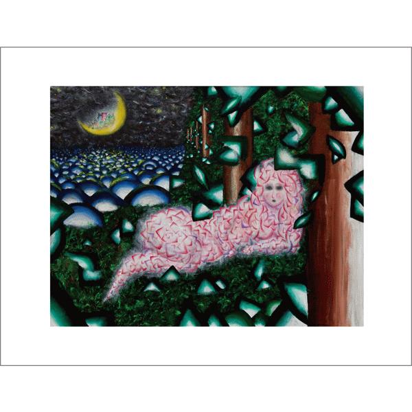 【寺澤晋吾】「或る夜、湖畔にて」アートポスター