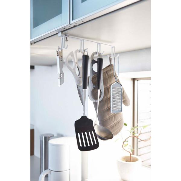 戸棚下キッチンツールフック プレート ホワイト 山崎実業 おしゃれ シンプル 高見え 便利 キッチン...