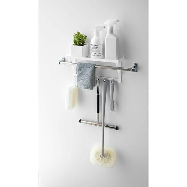 タオル掛け上ラック ミスト mist 山崎実業 タオルバー上 シェルフ 引っ掛け トレー 小物置き ...
