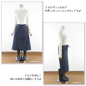 前掛けエプロン デニム メンズ おしゃれ 可愛...の詳細画像4