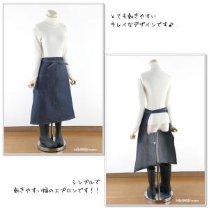 前掛けエプロン デニム メンズ おしゃれ 可愛...の詳細画像5