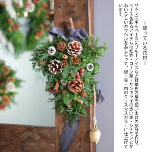 クリスマスリース 玄関 壁飾り 生花 フレッシ...の詳細画像3