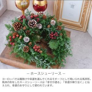 クリスマスリース 玄関 壁飾り 生花 フレッシ...の詳細画像5