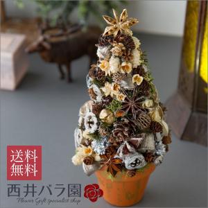 クリスマス インテリア 置物 お祝い お花 誕生日 プレゼント ドライフラワー プリザーブドフラワー アレンジメント 木の実のツリー