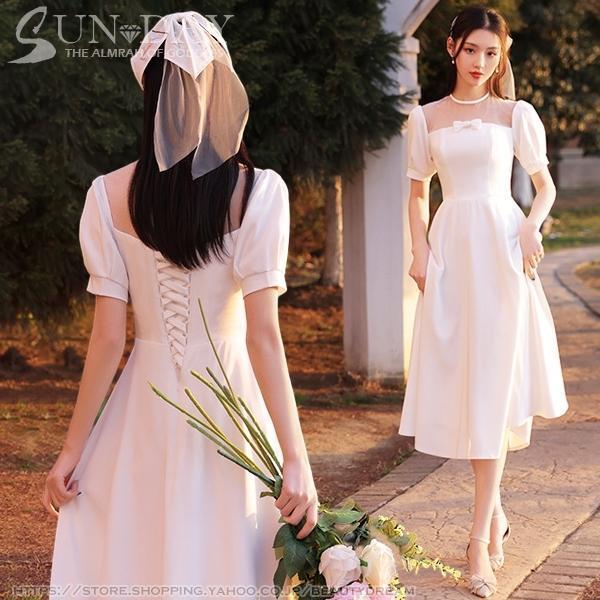 新品パーティードレス ワンピース 花嫁ドレス ウェディングドレス 二次会 演奏会 パーティードレス ...