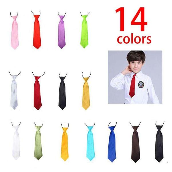 【値下げ】ネクタイ 輪ゴムネクタイ 子供用 キッズ女の子男の子 ファッションアイテム 服飾小物 無地...