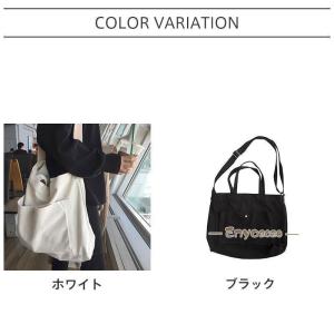 ショルダーバッグ トートバッグ キャンバス レ...の詳細画像3