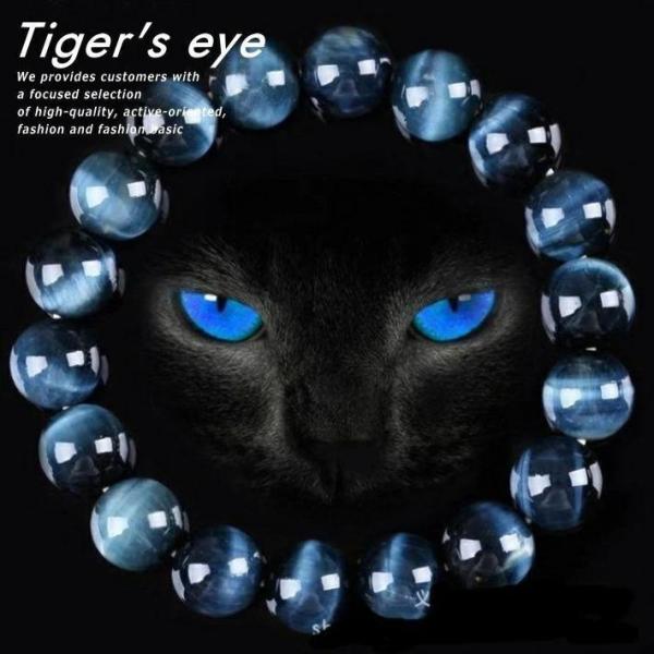 【値下げ】パワーストーン ブレスレット メンズ 父の日 レディース ブルー タイガーアイ 虎目石 天...