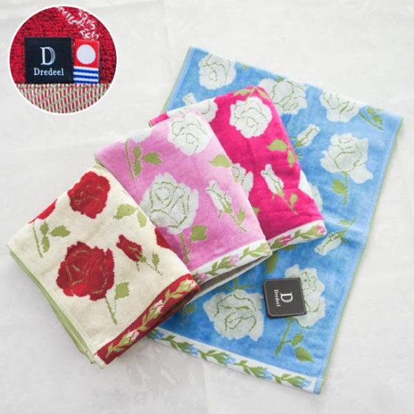 フェイスタオル 今治タオル 花柄 ドレディール フォルテ ピンク ベージュ ペールピンク ペールスカ...