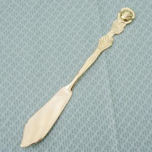 バターナイフ 日本製 ローズ 金メッキ 1本 薔薇柄　エレガント