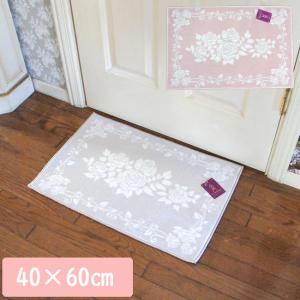 玄関マット ローズ 薔薇型 バラ柄 室内用 キッチンマット バスマット
