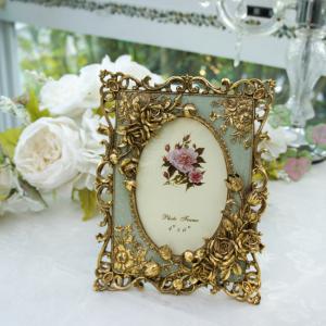 フォトフレーム ヴィクトリアンクラシック 写真立て 正方形 ゴールド