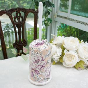 トイレブラシ立て ROYAL ARDEN ベージュローズ  ロイヤルアーデン 高級感 陶器製