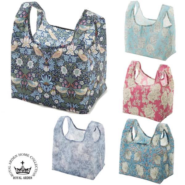 コンビニエコバッグ マチ付き 花柄 コンパクトに畳める バードストロベリー マニフィガーデン ローズ...