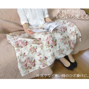 バスタオル おしゃれ ガーゼ 花柄 薔薇 ロー...の詳細画像2