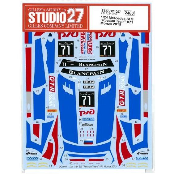 1/24 Mercedes SLS "Russian Team"#71 Monza 2015  F社...