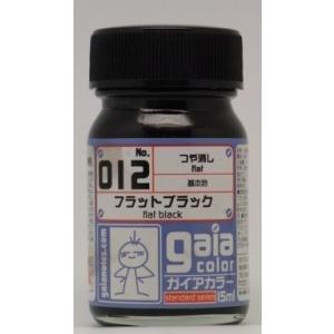 フラットブラック つや消し 15ml【ガイアノーツ 33012 ガイアカラー 012】｜barchetta