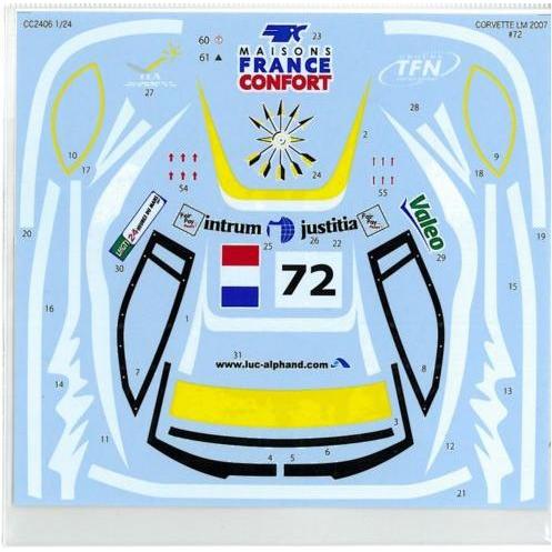1/24　C6-R　＃70　LM　2007　 スペアーデカール