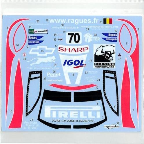 1/24　C6-R　＃72　LM　2007　 スペアーデカール