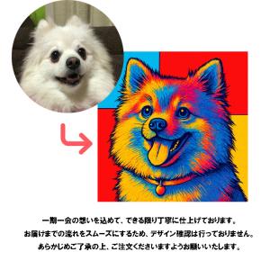 ポップアート 名入れ うちの子 ペット イラス...の詳細画像2