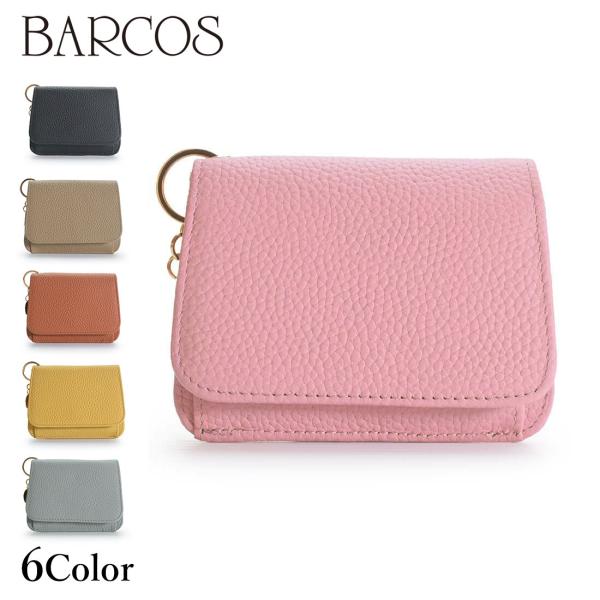 BARCOS チャーム付きシュリンクレザーミニ財布 レディース 全6色 ONESIZE バルコス