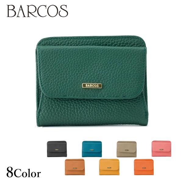 BARCOS シュリンクレザー折財布 レディース メンズ 全8色 ONESIZE バルコス
