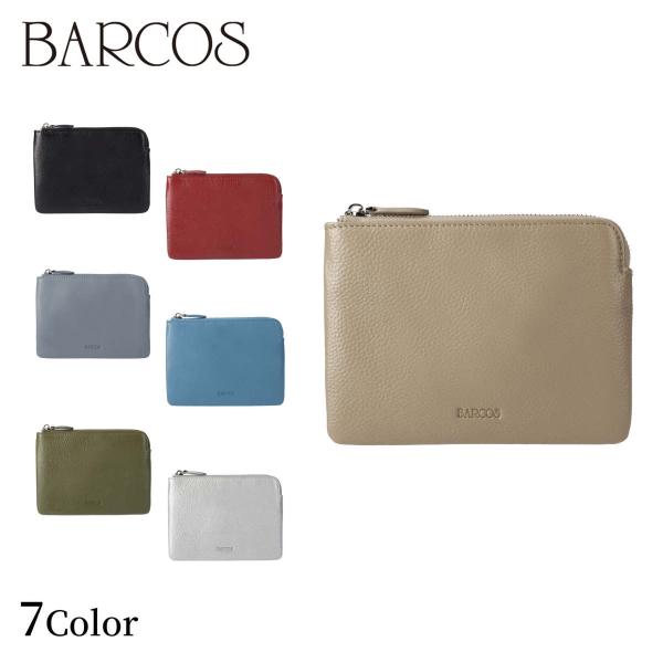 BARCOS シュリンクレザーJ字ポーチ レディース 全7色 ONESIZE バルコス