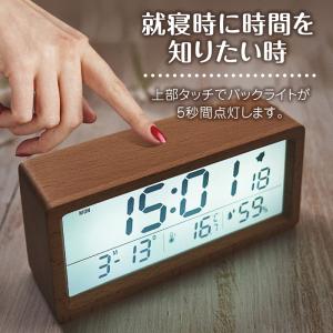 置き時計 おしゃれ 北欧 木製 デジタル 温度...の詳細画像5