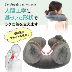 ネックピロー 飛行機 手動ポンプ 空気 旅行用...の詳細画像5