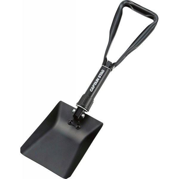 雪かき スコップ 折りたたみ 車載 角型スチールフォールディングスコップ バッグ付 UA-4501 ...