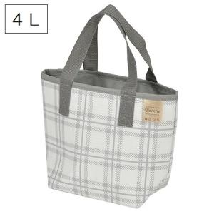 保冷バッグ 4L トートバッグ グレー/チェック...の商品画像