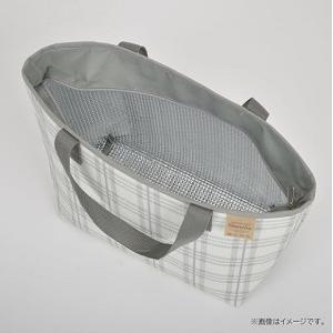 保冷バッグ 4L トートバッグ グレー/チェッ...の詳細画像2