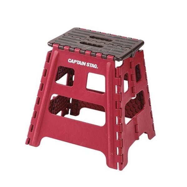 踏み台 折りたたみ ステップ L レッド UW-1504 キャプテンスタッグ 高さ39cm イス 軽...