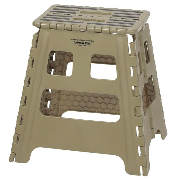 踏み台 折りたたみ フォールディング ステップ 高さ40cm ハイタイプ カーキ UW-1521 キ...