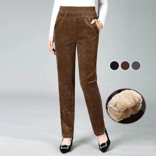 コーデュロイパンツ マザーパンツ ストレートパンツ ハイウエスト 脚長効果 リラックス ゆったり 大...